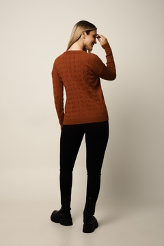 Sweater calado detalle bucle - Anna Clothing 