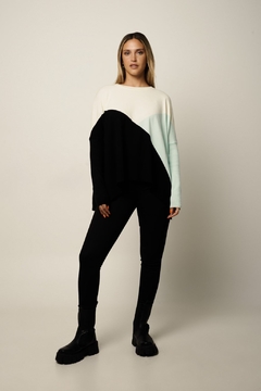 Sweater amplio combinado - comprar online