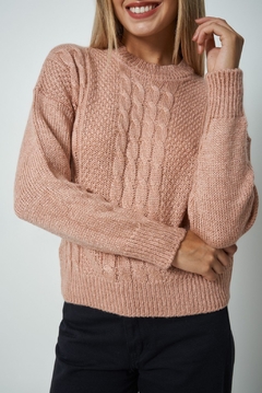 Sweater trenza Daniela hilo grueso - comprar online