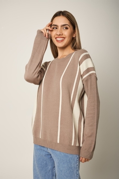 Sweater jacquard maxi barras - comprar online