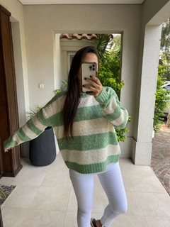 Sweater Bucle rayado - comprar online