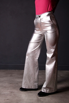 Pantalón Wide Leg metalizado - Anna Clothing 