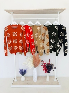 Sweater jacquard girasoles - tienda online