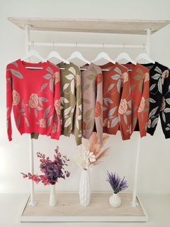 Sweater jacquard Flores - comprar online