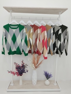 Sweater Jaquard Rombos - tienda online