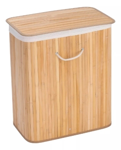 Canasto Cesto Ropa Lavadero Plegable Bamboo 631 60x40x30 Cm