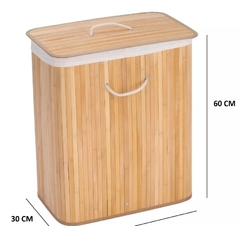 Canasto Cesto Ropa Lavadero Plegable Bamboo 631 60x40x30 Cm - comprar online