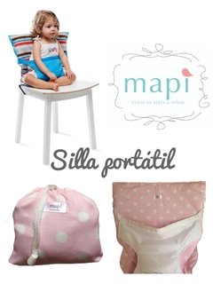 SILLA PORTÁTIL CHEVRON ROSA, GRIS Y BLANCO en internet