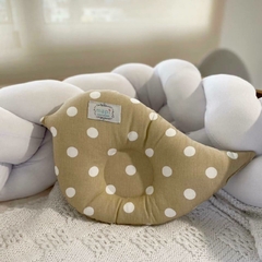 ALMOHADA CENTRO CÓNCAVO RAYAS ROSA, GRIS Y BLANCO. en internet