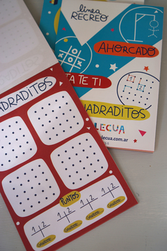 Juegos para el recreo - Ahorcado - Tateti - Cuadraditos - Uovo