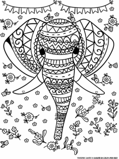 LAMINA PARA PINTAR. ELEFANTE