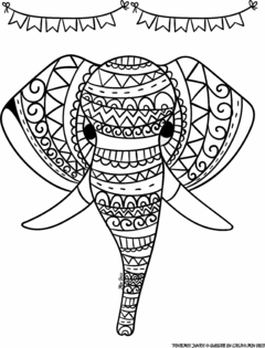 LAMINA PARA PINTAR. ELEFANTE - comprar online