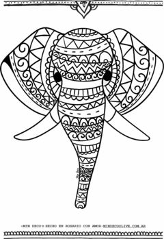 LAMINA PARA PINTAR. ELEFANTE en internet