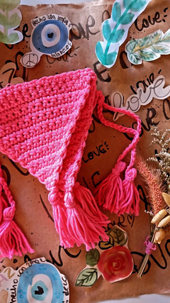 Banderin crochet rosa chicle - comprar online