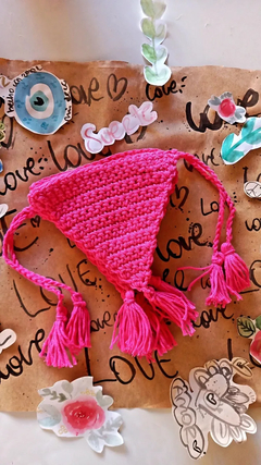 Banderin crochet rosa fuerte - comprar online