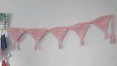 Banderin crochet rosa claro - Min Deco