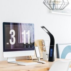 Lámpara de escritorio con reloj y temperatura - comprar online