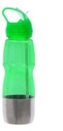 Botella deportiva de plástico y metal con sorbete - 600ml