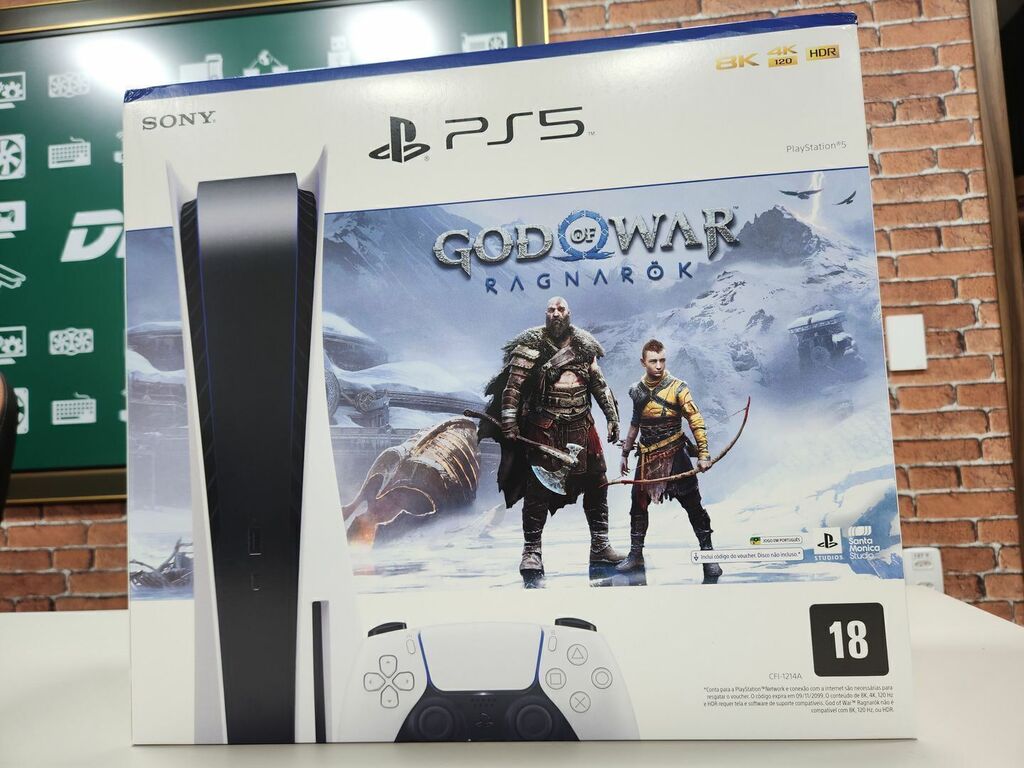 Consola PS5 (825 GB) + Jogo PS5 God Of War Ragnarök (Formato Digital) 