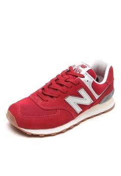 New Balance Tênis New Balance Logo Vermelho e branco