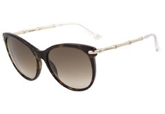 GUCCI GG 3771 S - ÓCULOS DE SOL LVL CC MARROM MESCLADO E DOURADO/ MARROM DEGRADÊ - Lente 5,6 cm