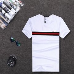 Camiseta Gucci White Stripe Red