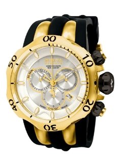 Invicta Venom Viper pulseira de borracha Black Gold White - comprar online