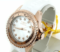 Invicta Feminino 21381 Banh Ouro Rose Cristais - Branco