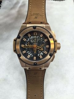 Relógio Hublot King Power Marrom E Dourado