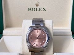 Rolex Air King Aço , 34mm , Modelo Novo , Pink Dial