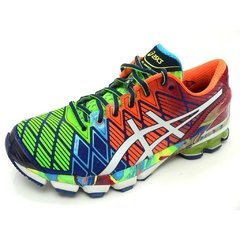 Tenis Asics GEL Kinzei 5 Orange Blue Green - comprar online