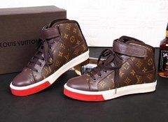 TÊNIS LOUIS VUITTON TÊNIS CANO ALTO MARROM RED - comprar online