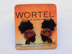 Aretes topo mujer afro - comprar online