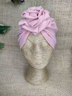Turbante Gorro Flor palo de rosa - comprar online