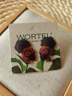 Aretes topo mujer afro