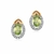 Brincos em Prata 925 Peridoto Natural Oval 6mm