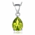 Colar em Prata 925 Pingente Peridoto Natural Gota 7mm