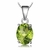 Colar em Prata 925 com Pingente Peridoto Natural Oval 9mm