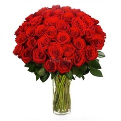 arreglo floral de rosas rojas en jarron florero