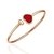 Bracelete LOVE Esmalte Red Ouro