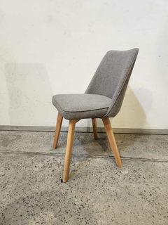 Silla Scandi Gris pata Madera