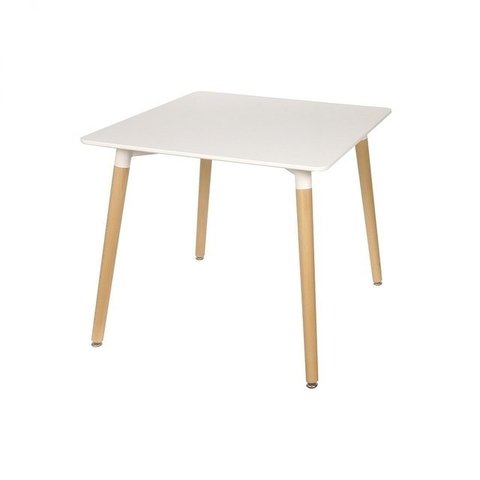 Mesa Eames Mario Cellini Blanca 80x80