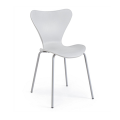 Silla Jacobsen pvc blanca