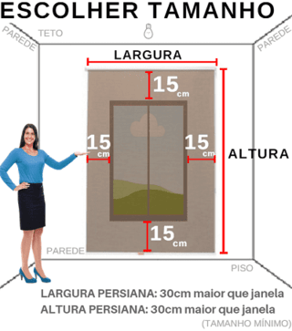 Persiana Double Vision Semi Blackout com bandô - Cor Preto (Grandes Dimensões Mariana) - loja online