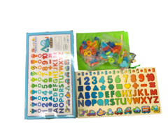 Juego Abaco pesca y encastre con numeros y letras - KIDZ juguetes