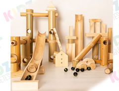 Juego de construccion bambu y madera