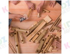 Juego de construccion bambu y madera - KIDZ juguetes