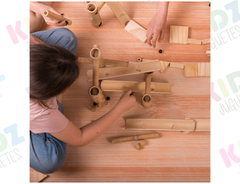 Juego de construccion bambu y madera - tienda online