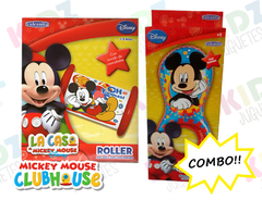 Combo Sonajero + Roller inflable Mickey Disney