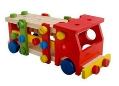 Camion didactico armable de madera grande 2 en 1 - KIDZ juguetes